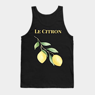 Le Citron Lemon Graphic with French word Tank Top